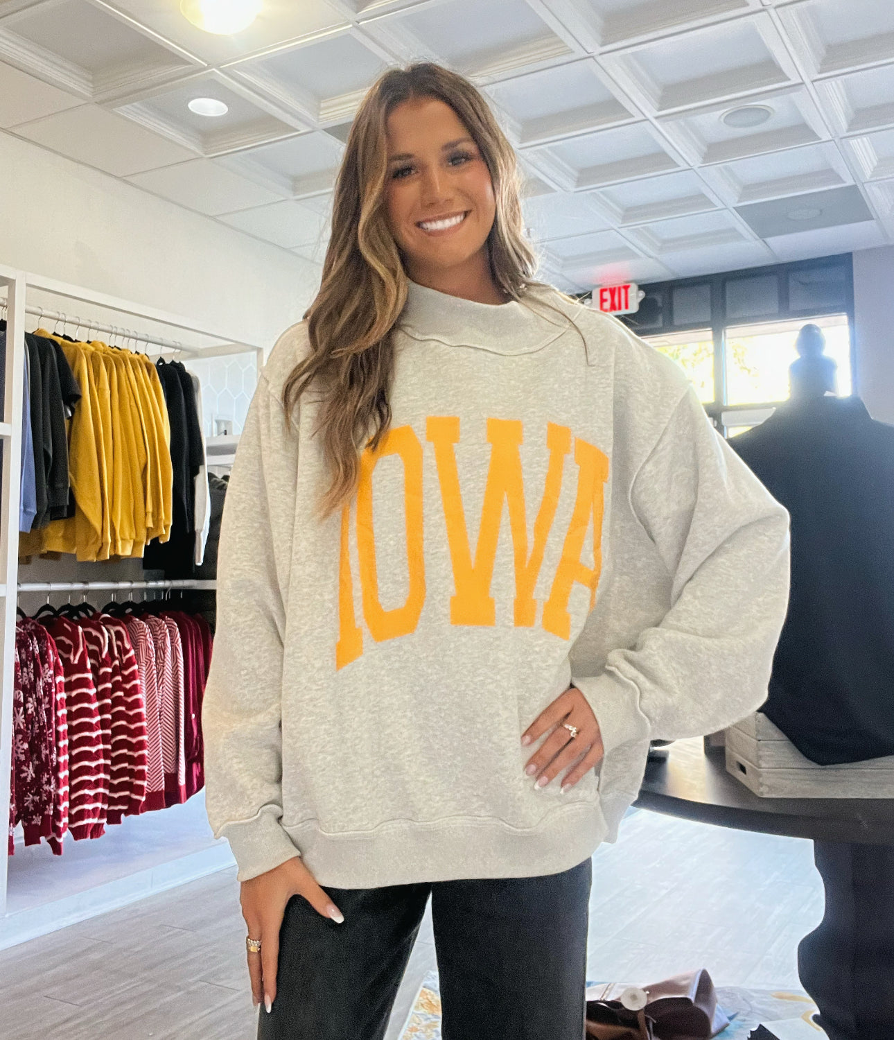 Iowa Reversible Mock Sweatshirt
