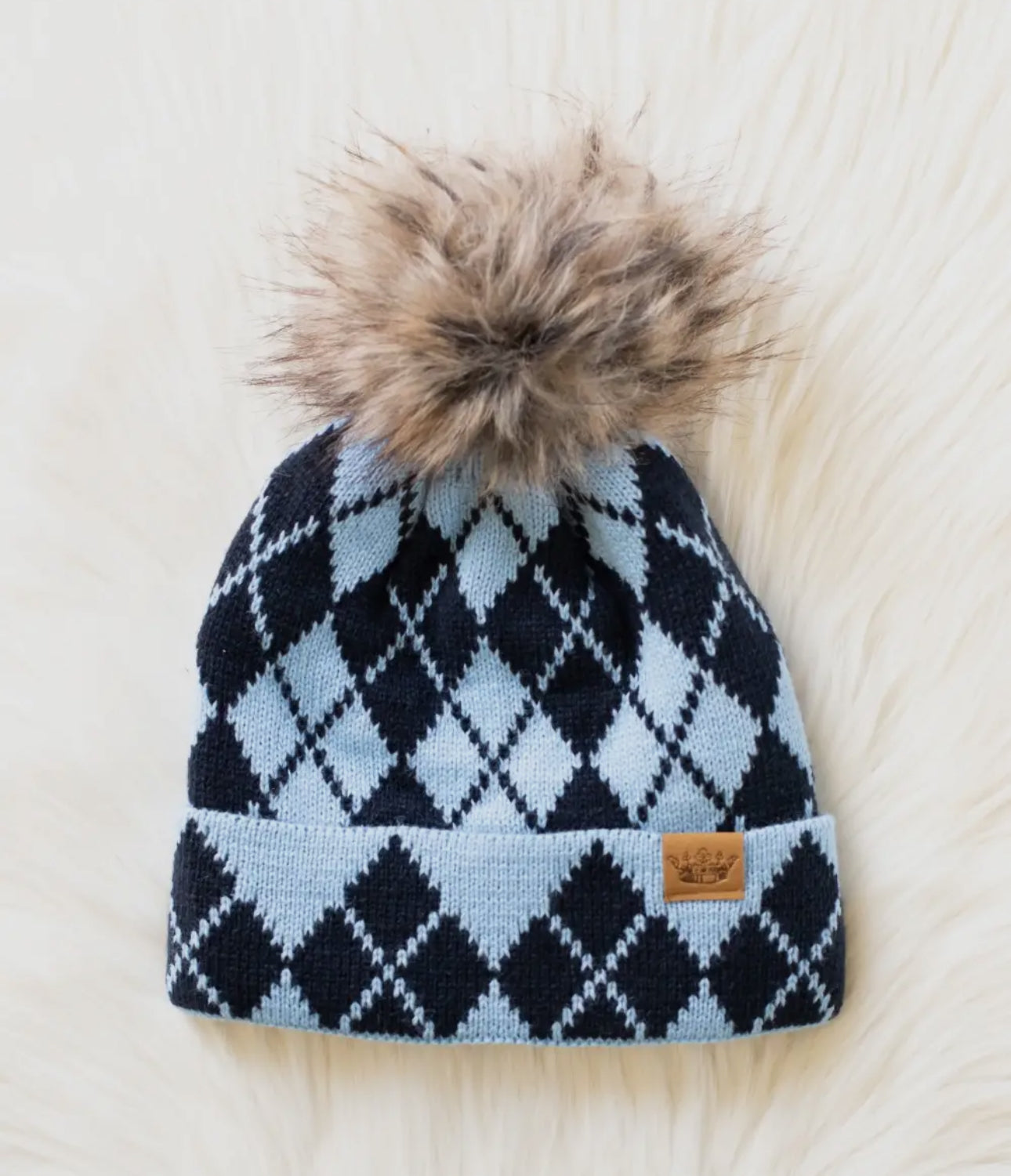 Blue Argyle Hat