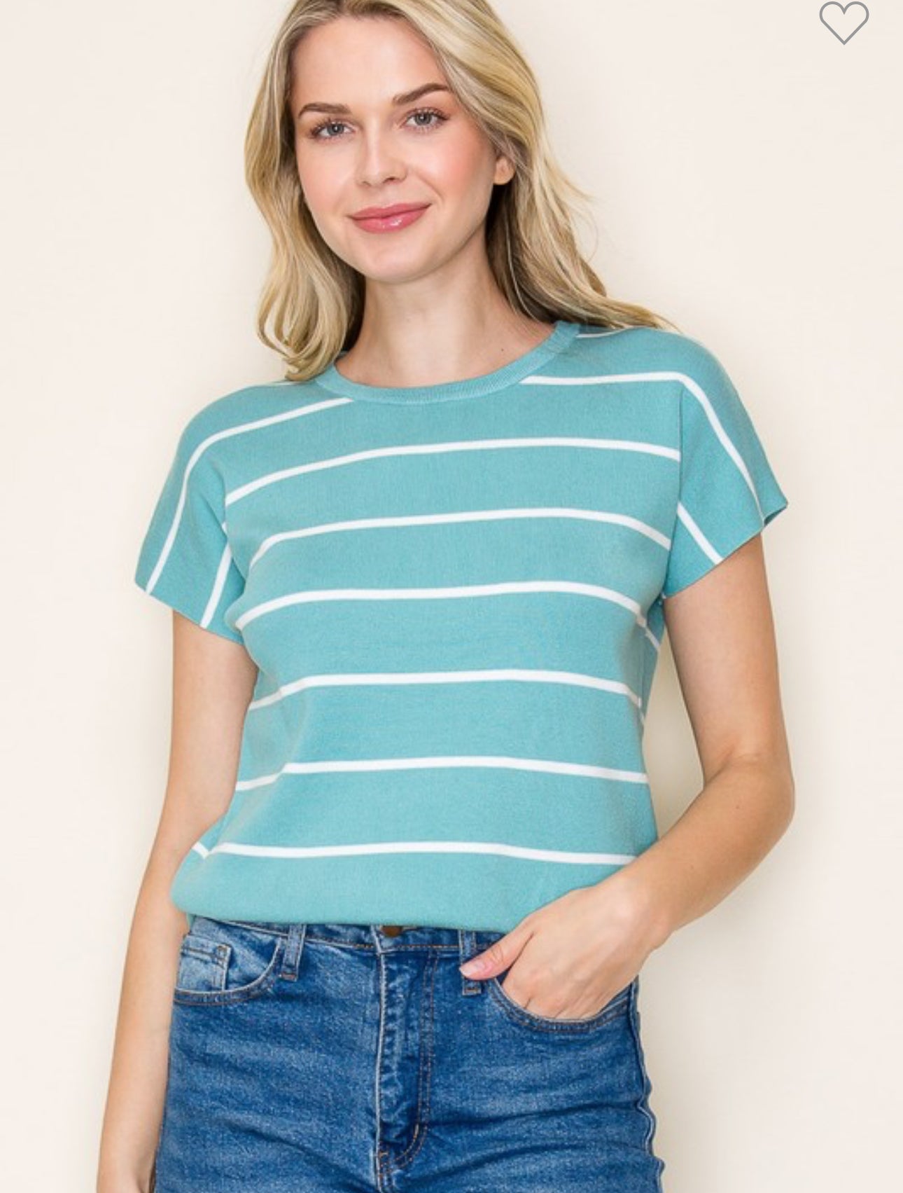 Mint Stripe Sweater