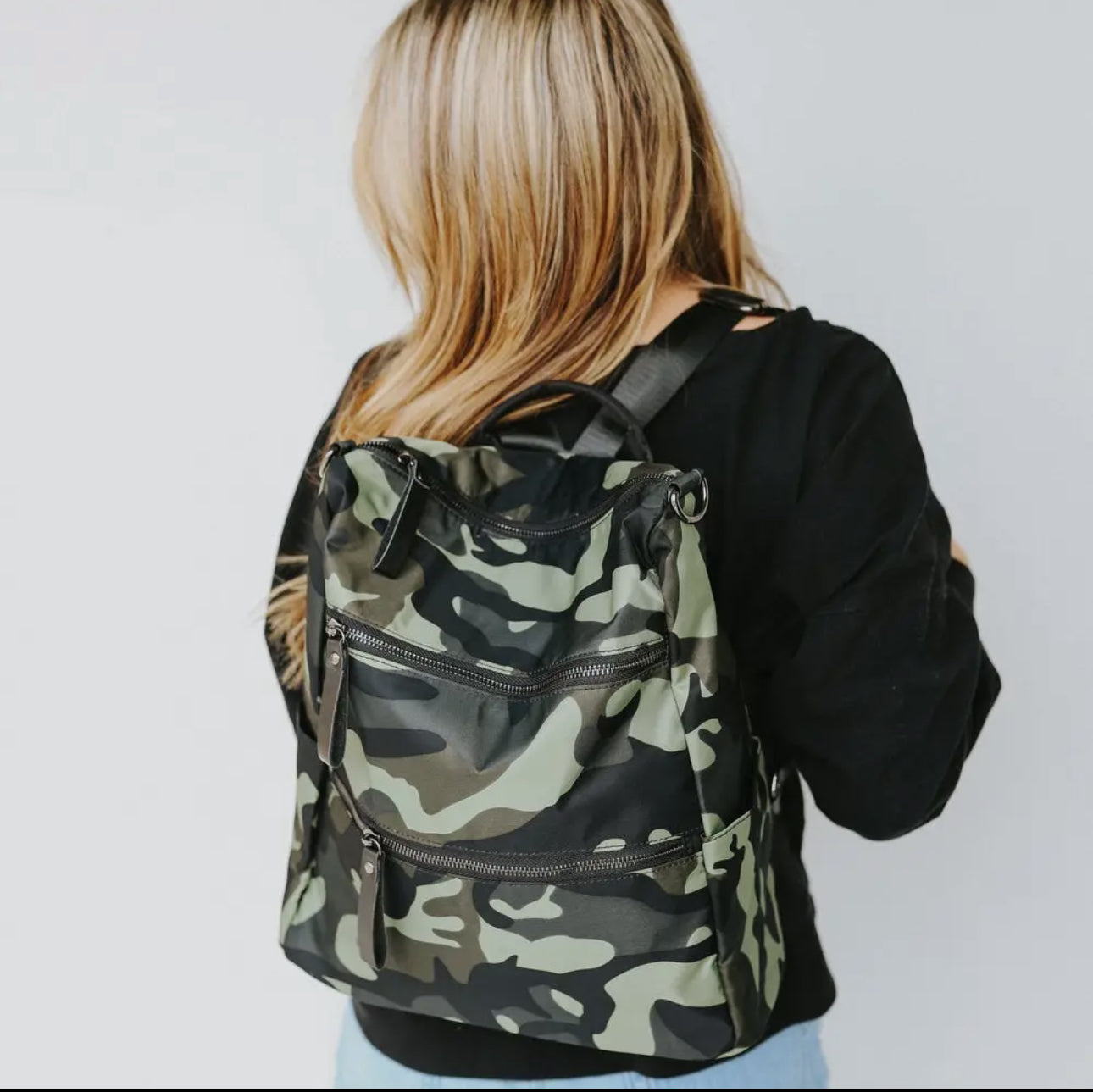 Green Camo Backpack