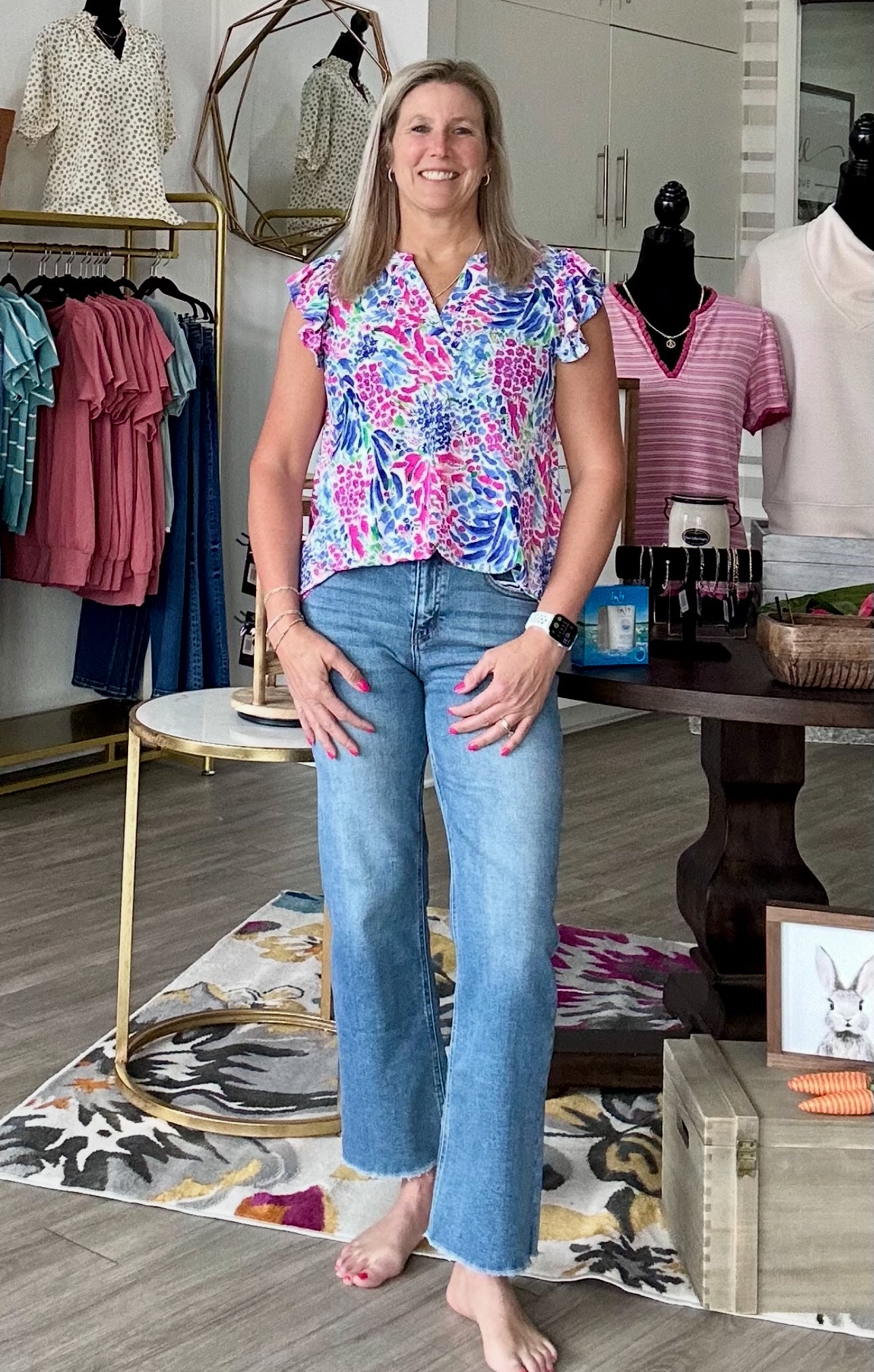 Wrinkle Free Colorful Top