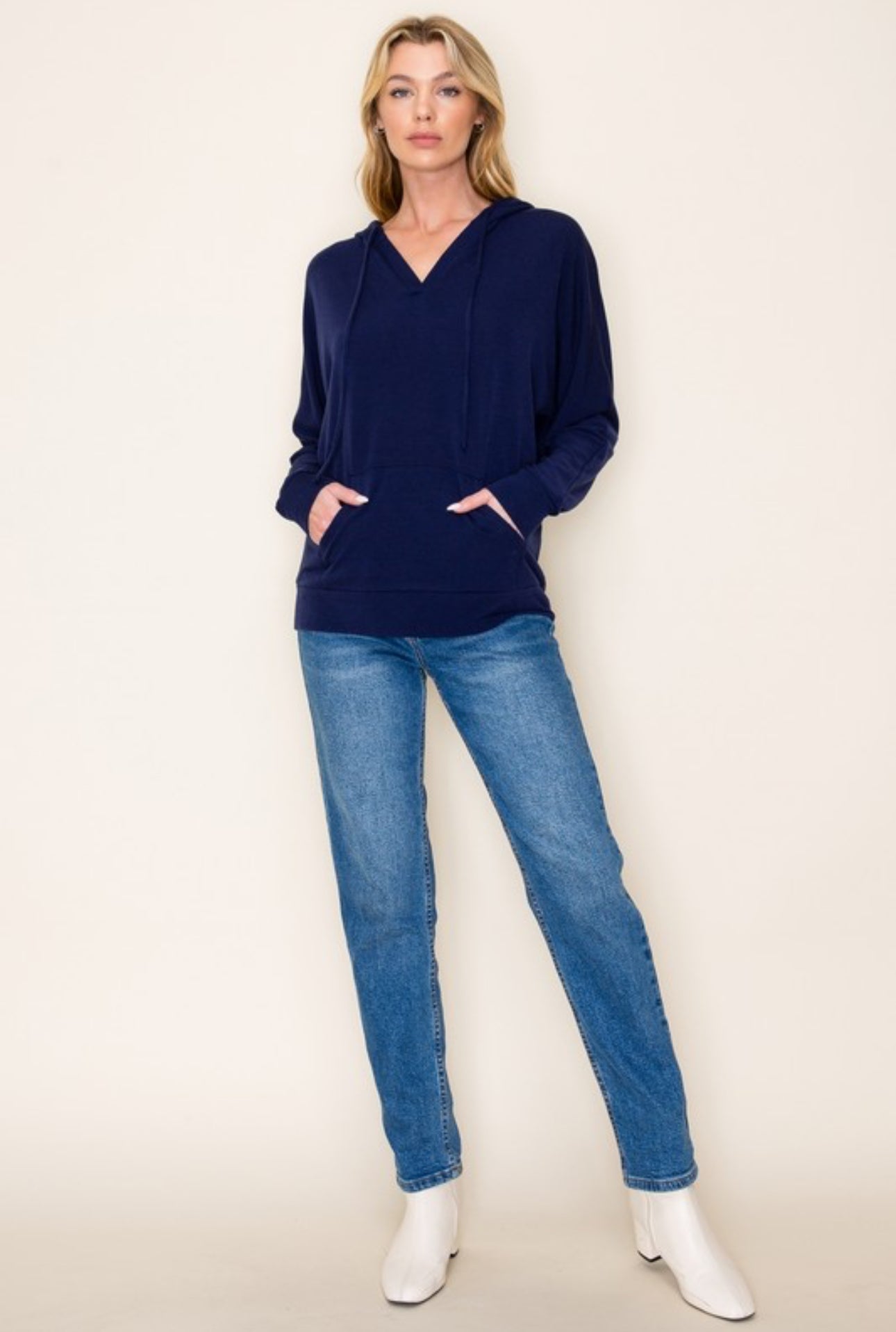 Navy French Terry Hoodie