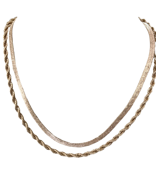 Double Strand Necklace in Gold