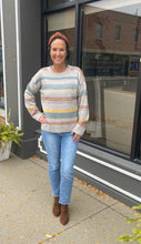 Load image into Gallery viewer, Multi Color Stripe Sweater
