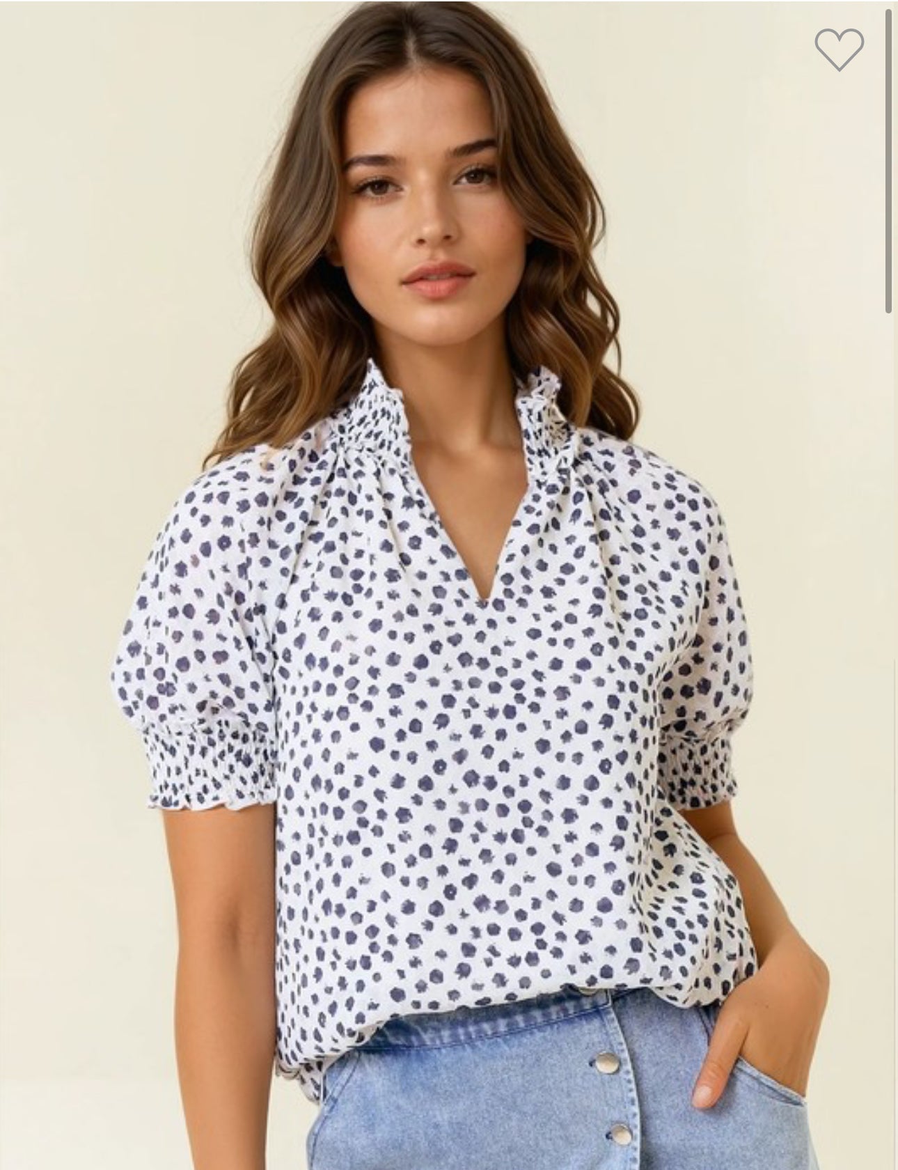 Navy and white top