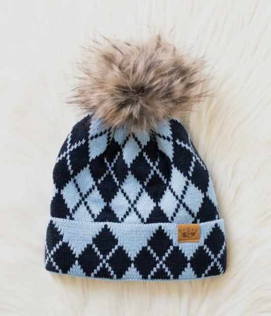 Blue Argyle Hat