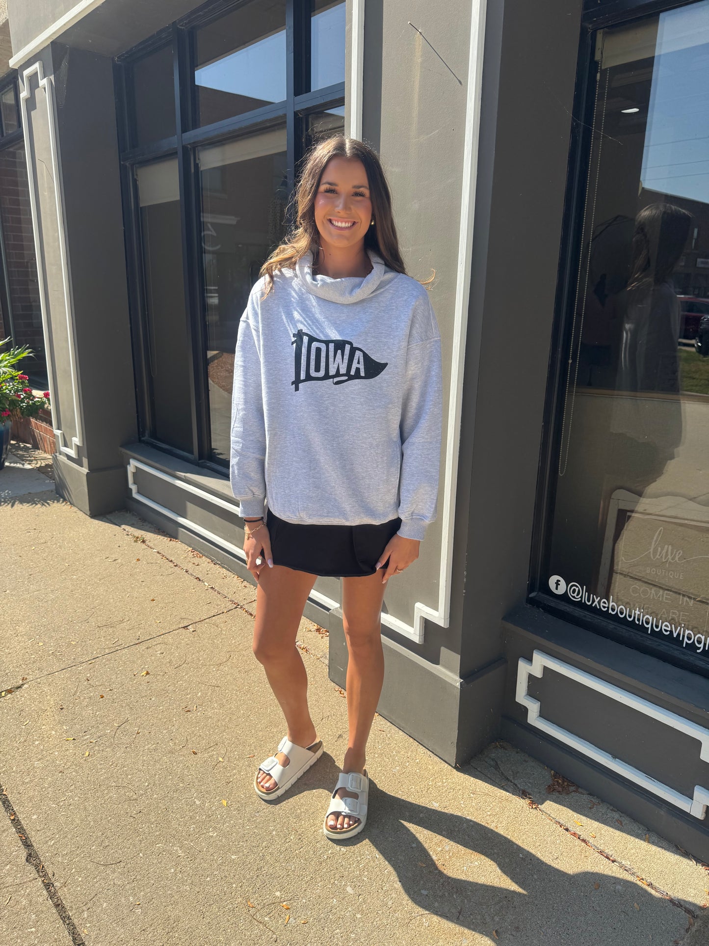 Iowa Banner Mock Sweatshirt