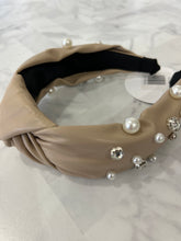 Load image into Gallery viewer, Tan  Pearl Headband
