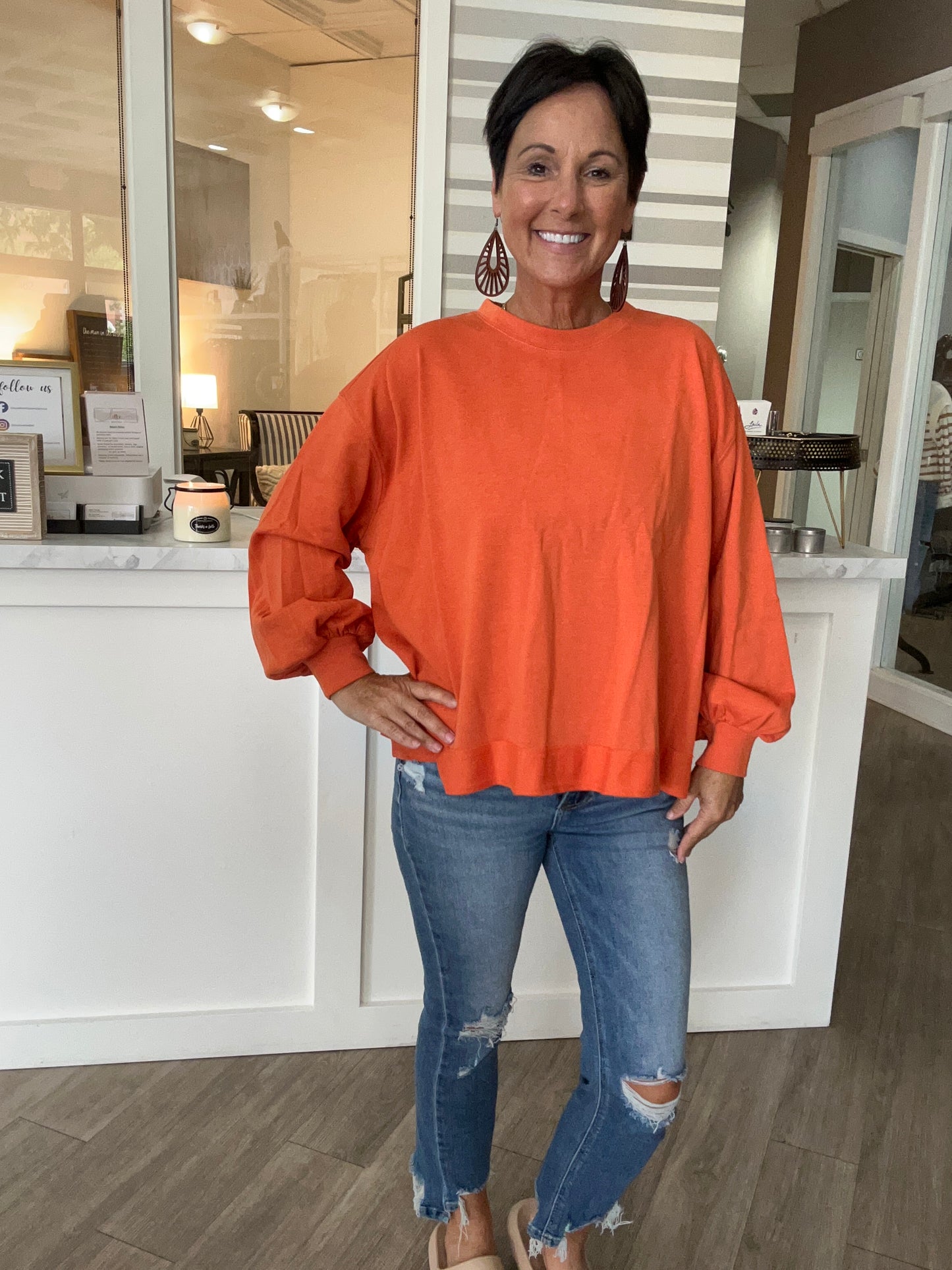 Orange Lightweight Top