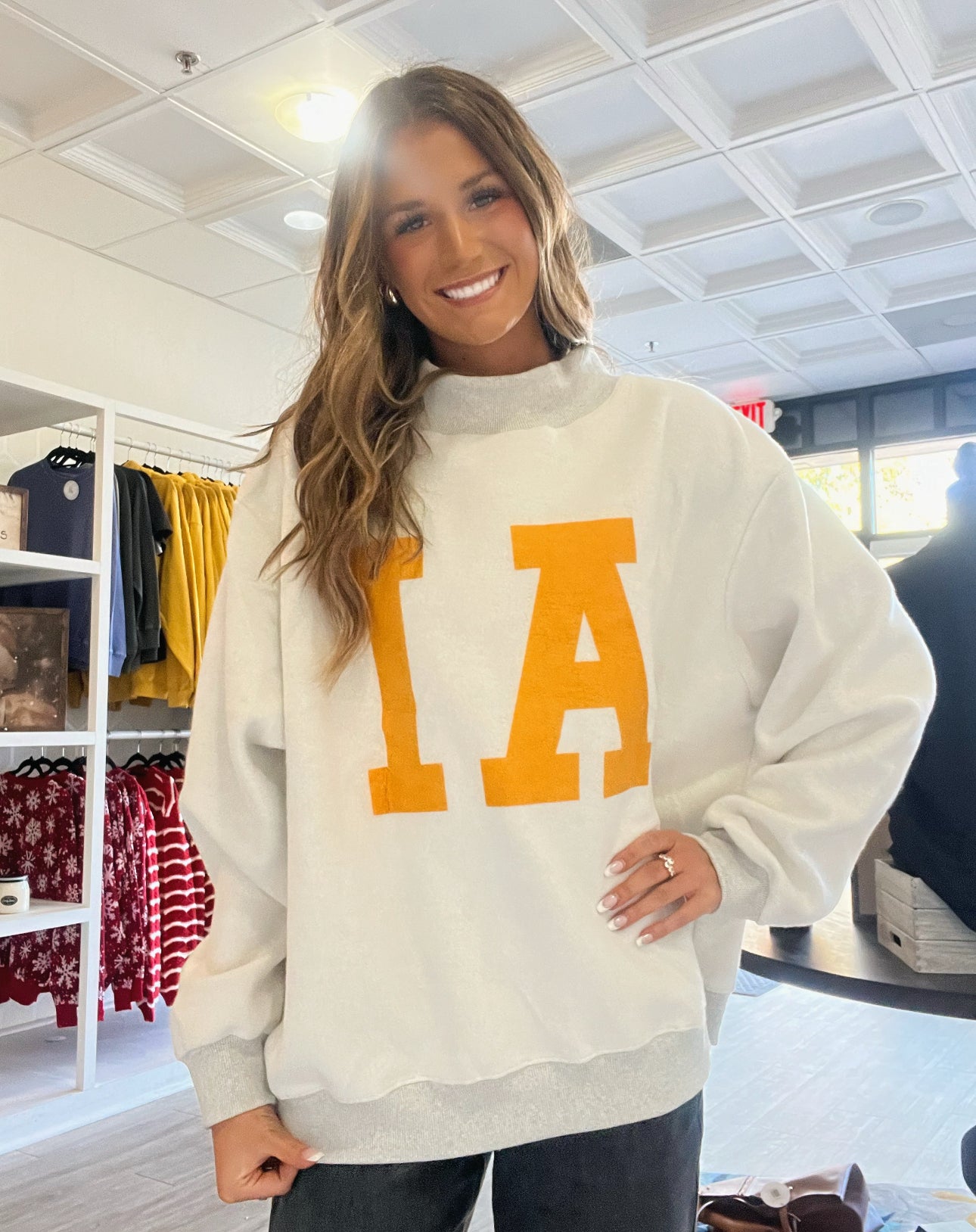 Iowa Reversible Mock Sweatshirt