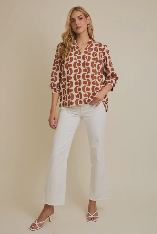Notch Neck Blouse