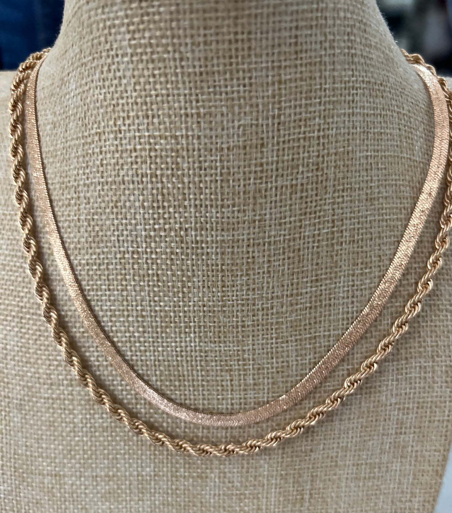 Double Strand Necklace in Gold