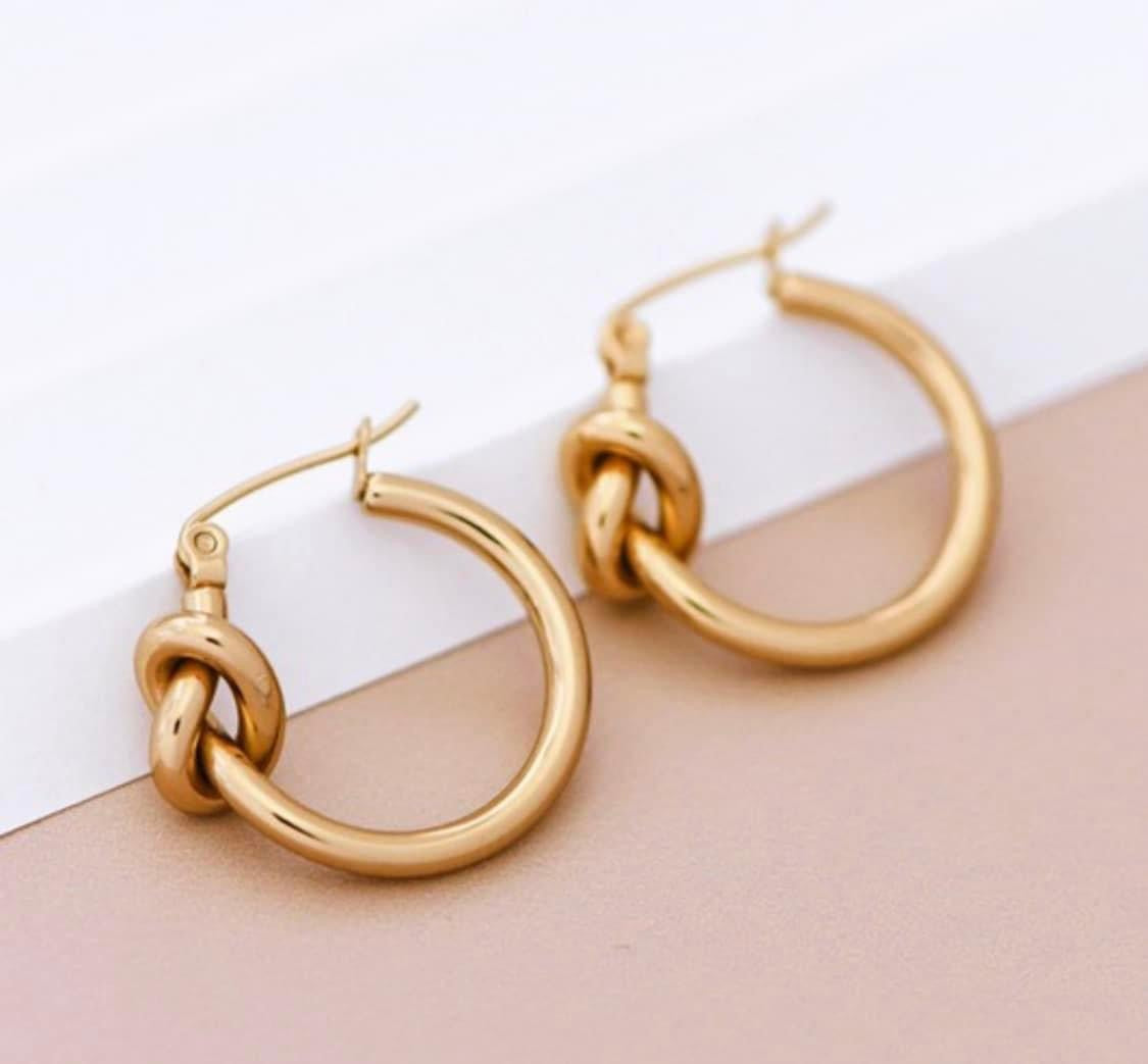 Gold Knot Earrings