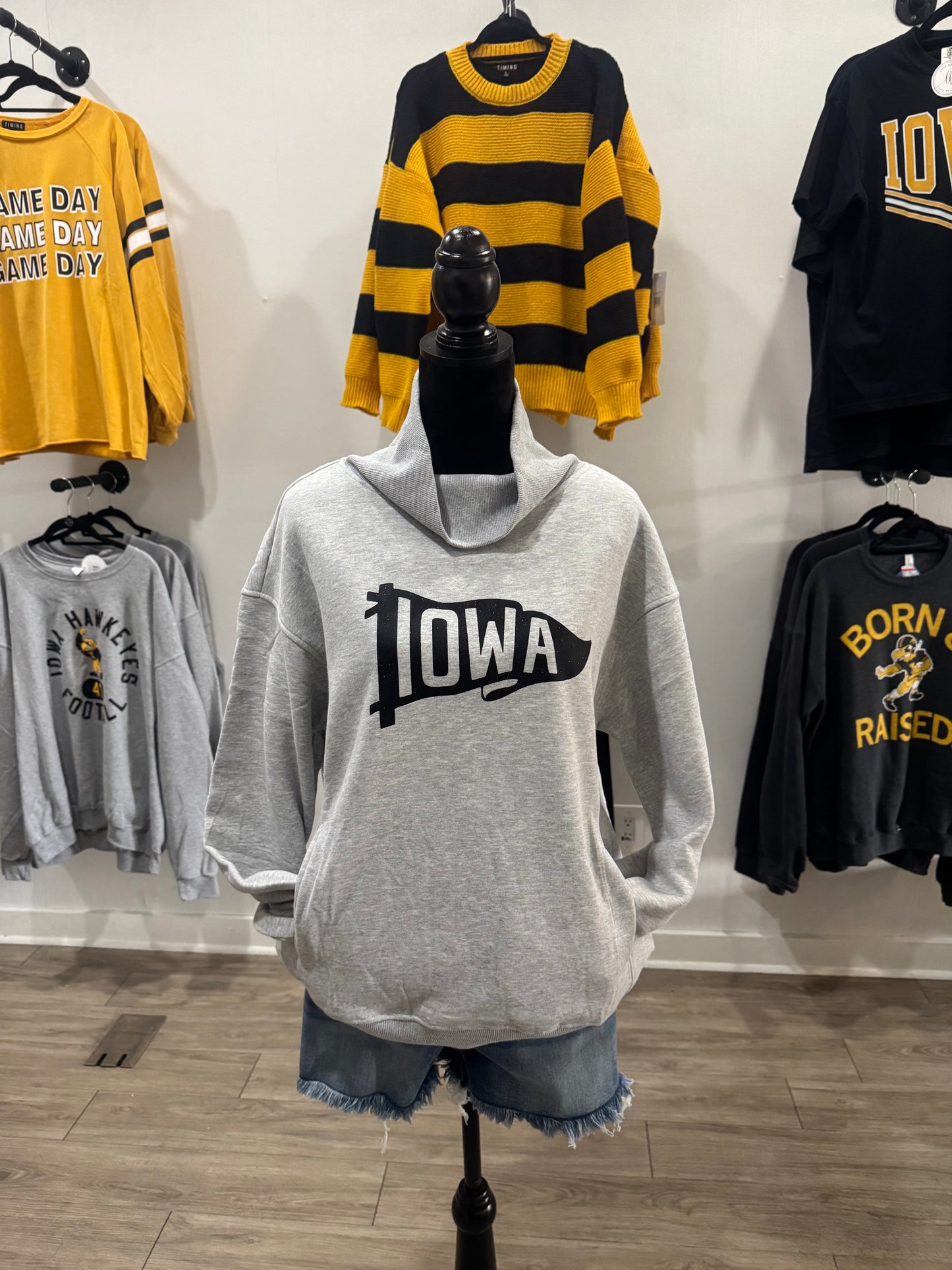 Iowa Banner Mock Sweatshirt