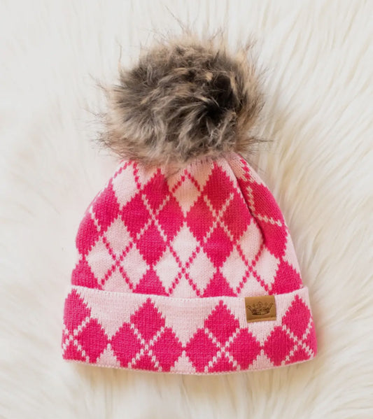 Pink Argyle Hat