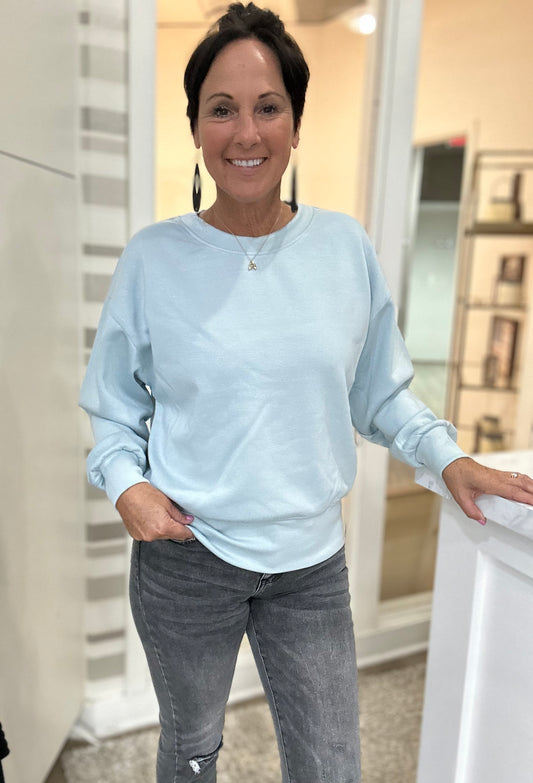 Light Blue Scuba Sweatshirt