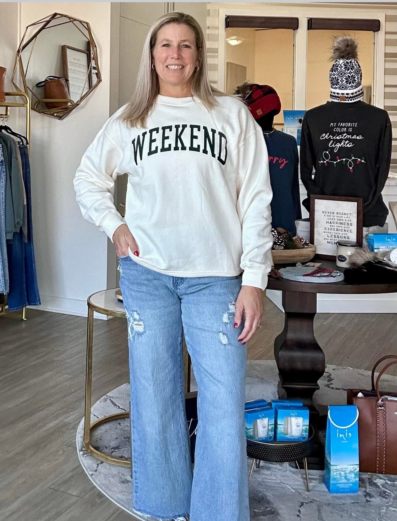 Weekend Cream Sweatshirt