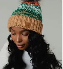 Camel, Green & Orange Hat