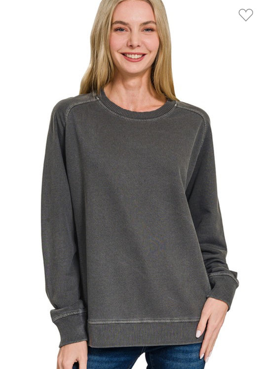 Charcoal Pigment Dyed Sweatshirt