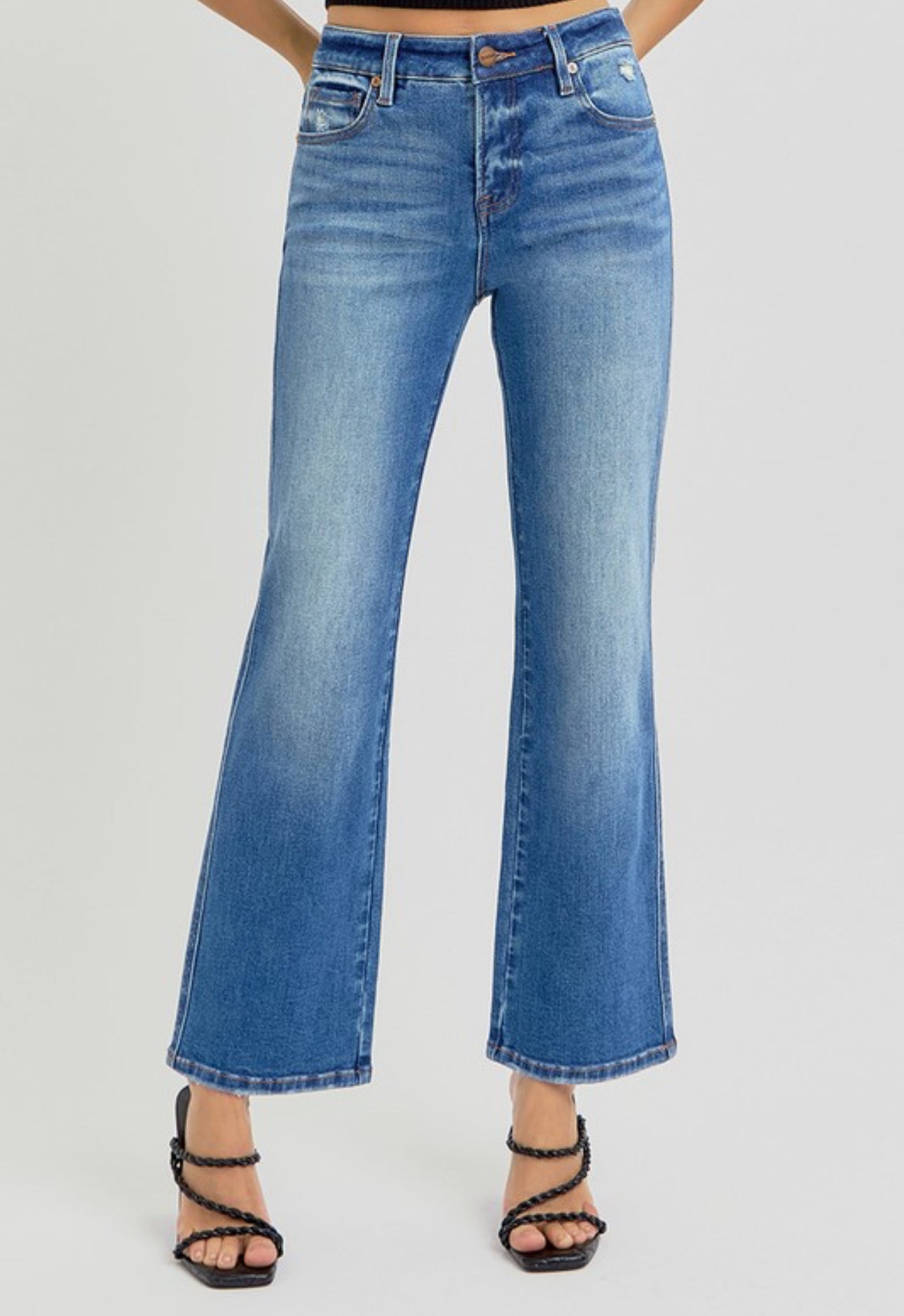 Risen Tummy Control High Rise Straight Jeans