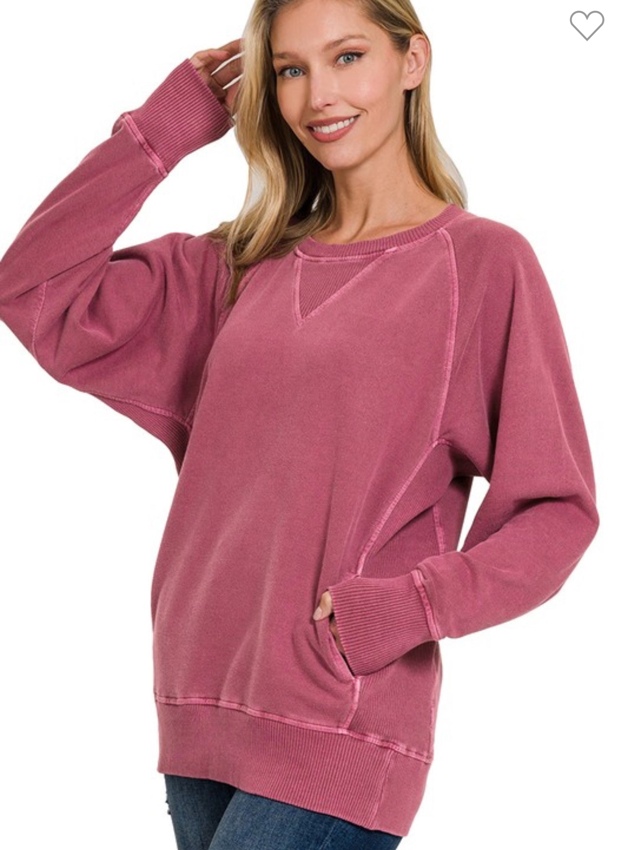 Cabernet Pigment Dyed Sweatshirt