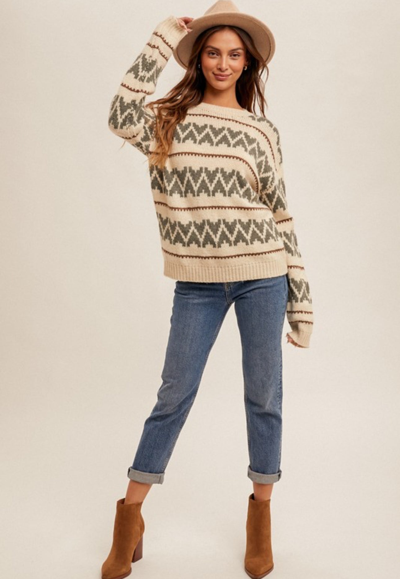 Boho Crewneck Sweater