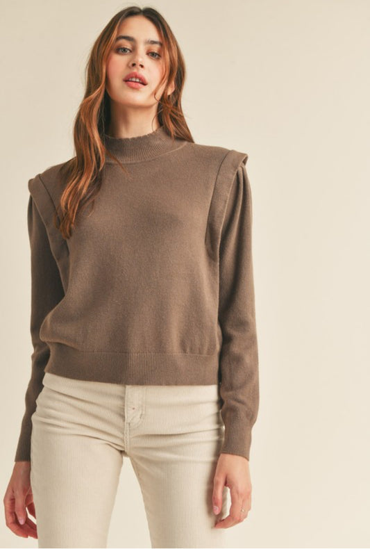 Cocoa Sweater with Shoulder detail