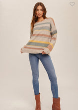 Load image into Gallery viewer, Multi Color Stripe Sweater
