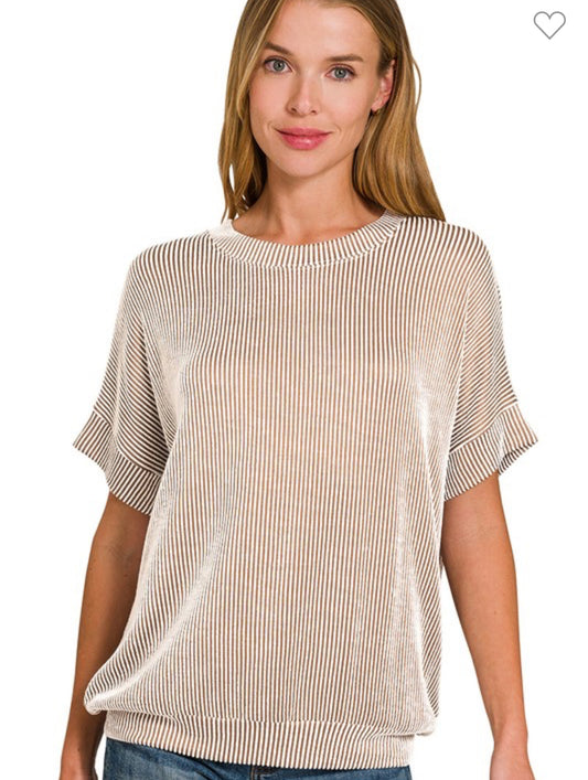 Mocha Striped Shirt
