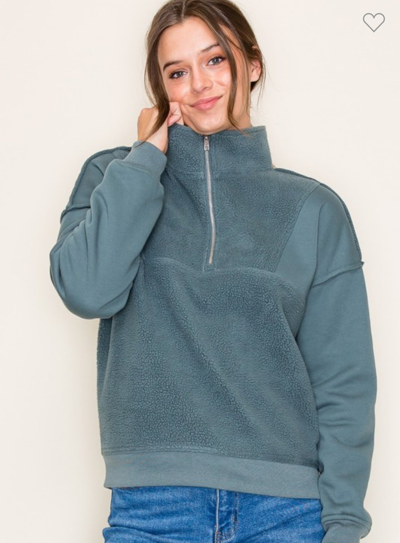 Jade Fleece Terry Pullover