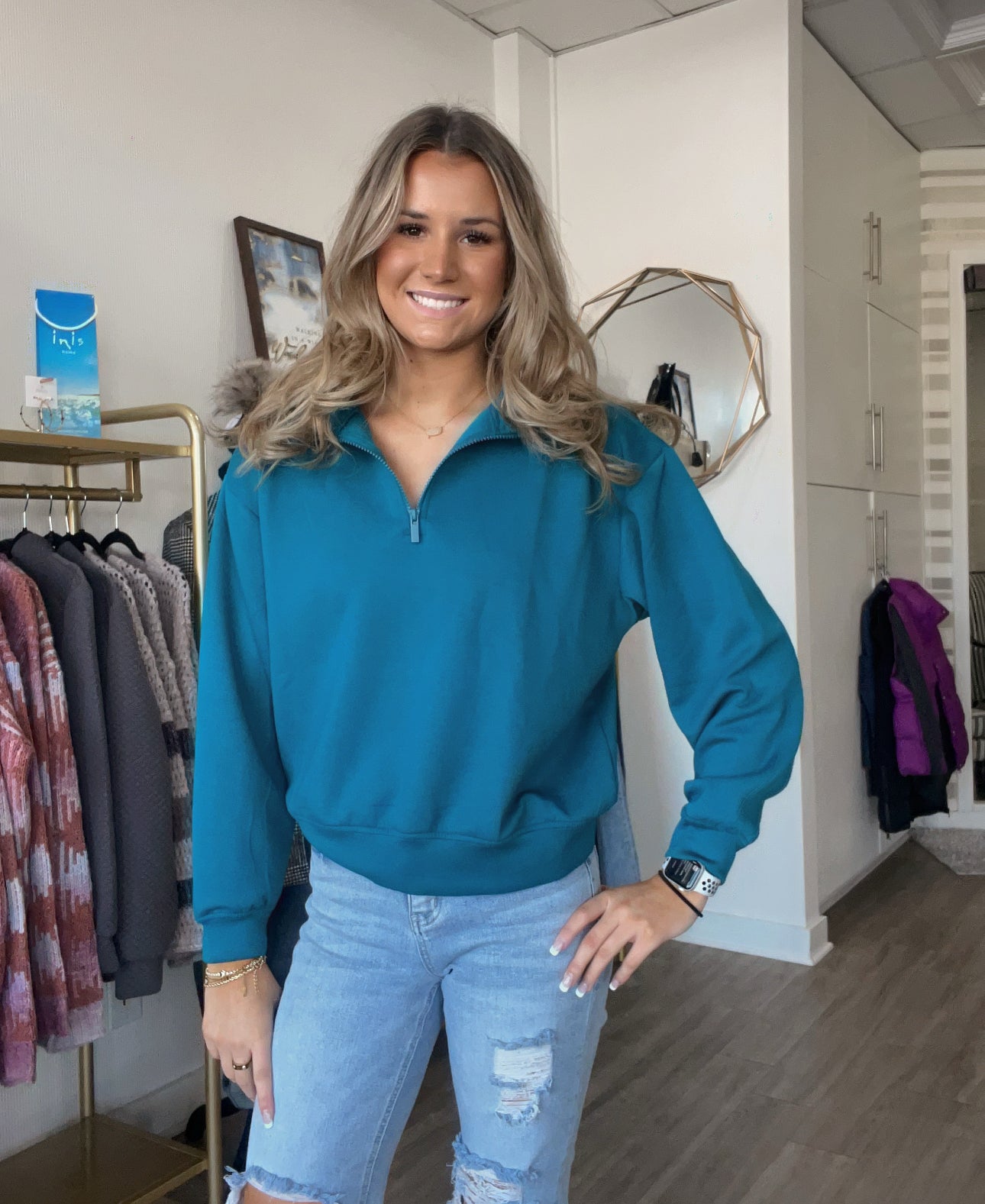 Scuba 1/4 Zip Teal