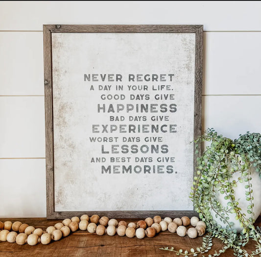 Never Regret