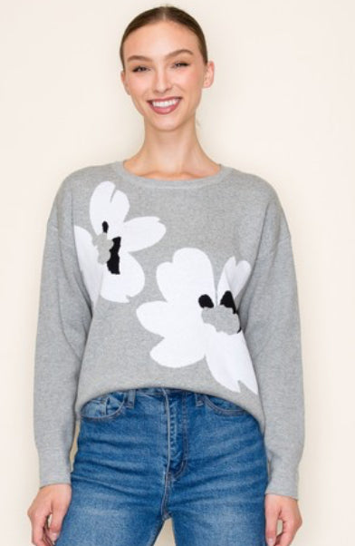 Floral Crew Sweater