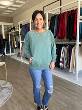 Load image into Gallery viewer, Hunter Green Pigment Dyed Sweatshirt
