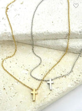 Load image into Gallery viewer, Petite Cross Necklace
