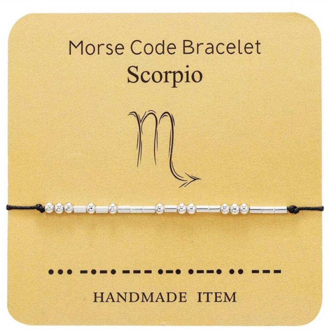 Scorpio Morse Code Bracelet