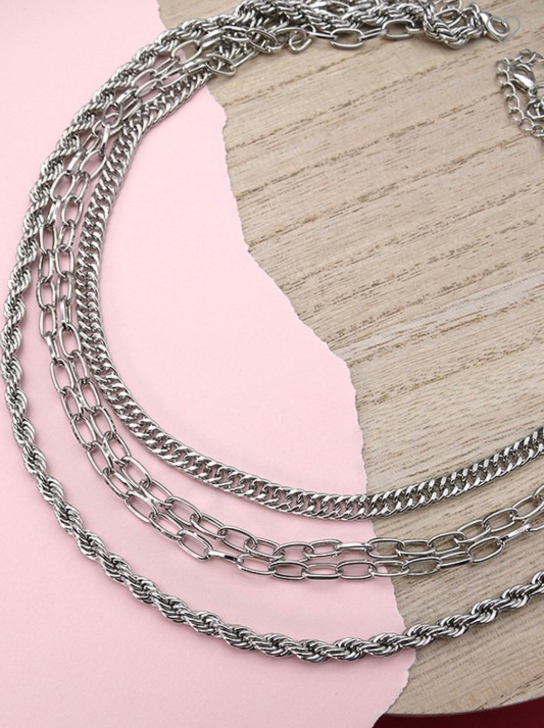Multi Silver Chain necklace