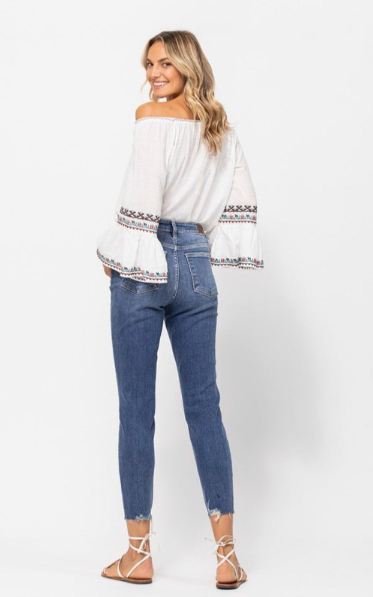 Judy Blue Hi Waist Destroyed Relaxed Fit