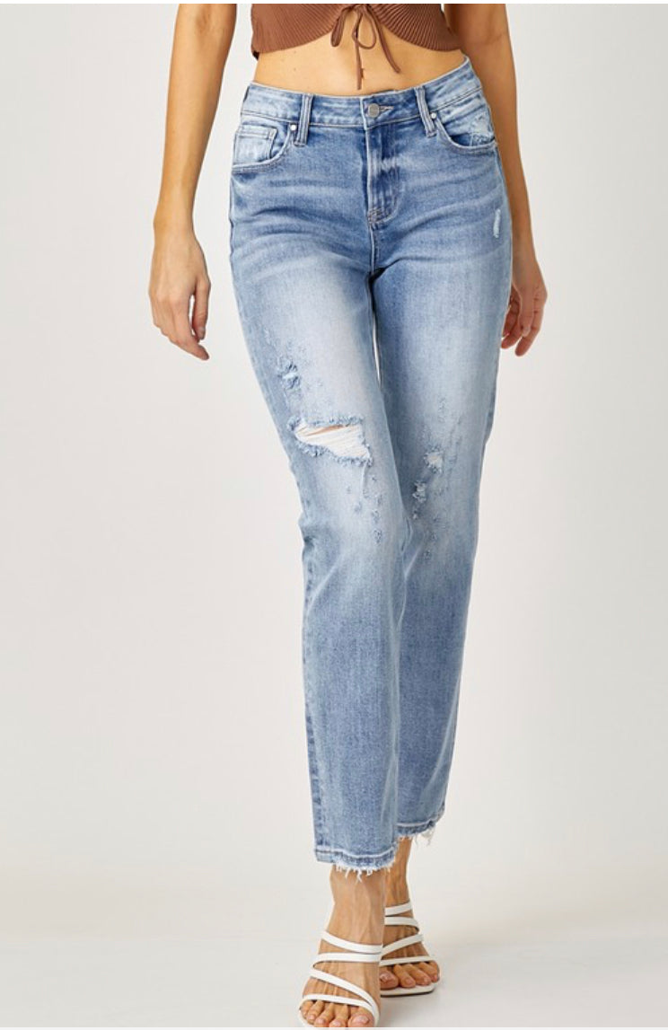 Risen Medium Rise Slouch Jeans