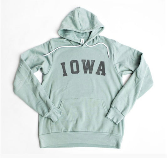 Iowa Hoodie Dusty Blue