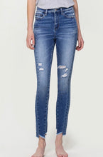 Load image into Gallery viewer, Vervet High Rise Ankle Skinny with Uneven Hem Detail
