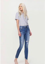 Load image into Gallery viewer, Vervet High Rise Ankle Skinny with Uneven Hem Detail
