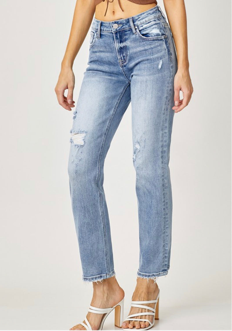 Risen Medium Rise Slouch Jeans